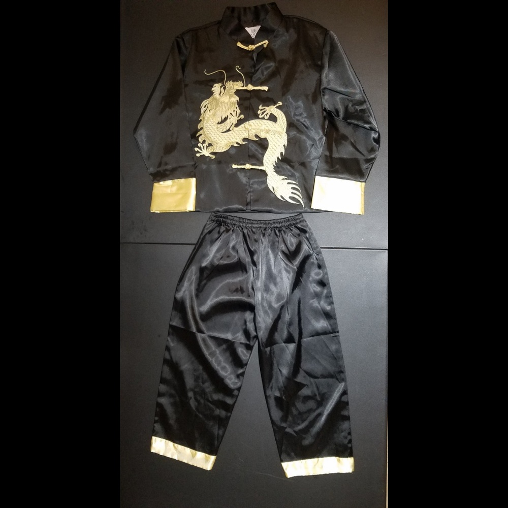 🚫SOLD🚫Chinese 2-PC Set Satin•Dragon Embroidered•